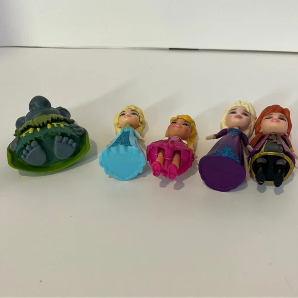 Disney Frozen Elsa Anna and Aurora Pappy Doll Lot Figure PVC Toys Mini Adventure - Picture 8 of 13